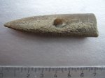 Белемнит Mesoteuthis rhenanus с непонятным отверствием