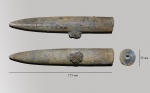 Cylindroteuthis с гипсовым кристаллом